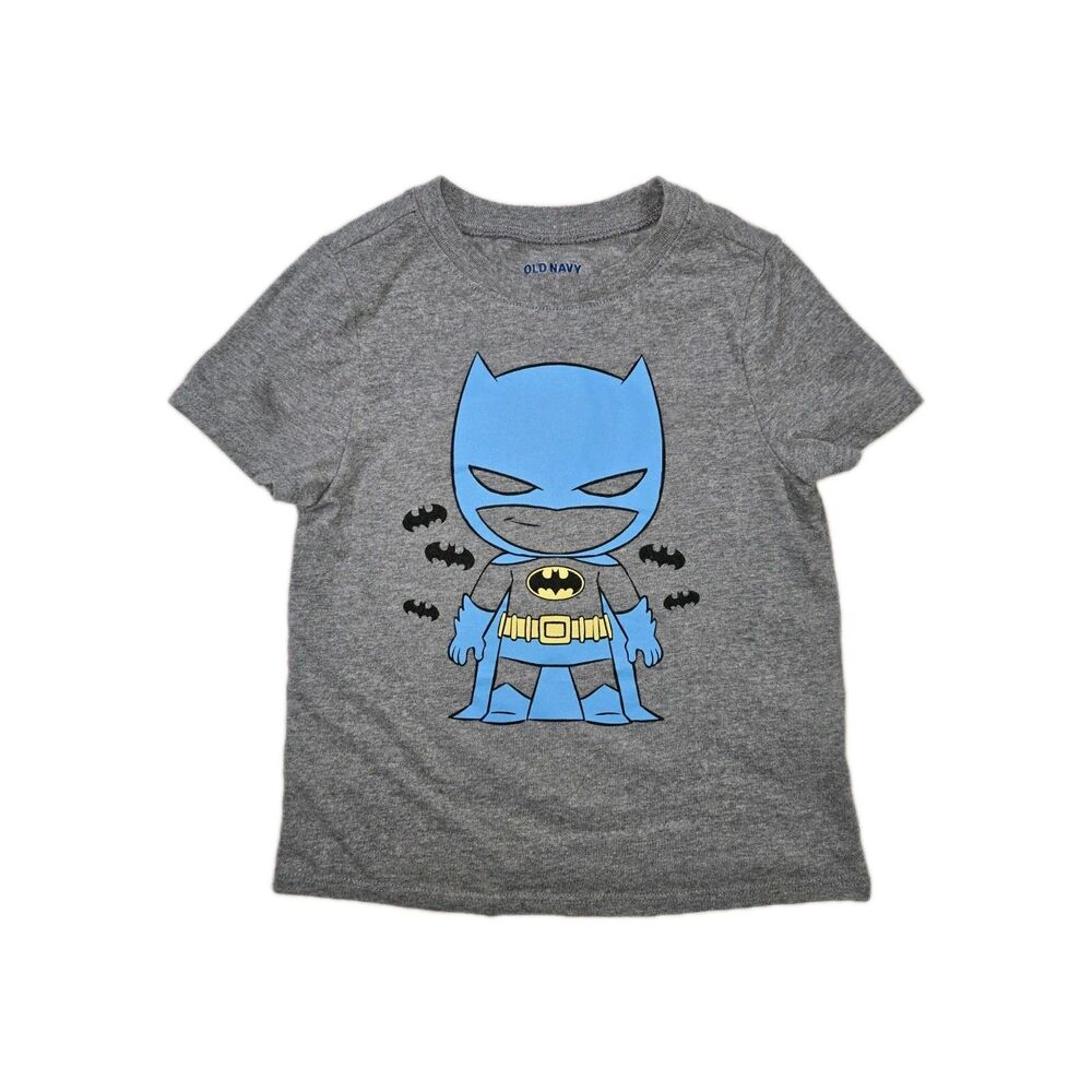 Boys Old Navy Batman Short Sleeve T Shirt Gray 4T